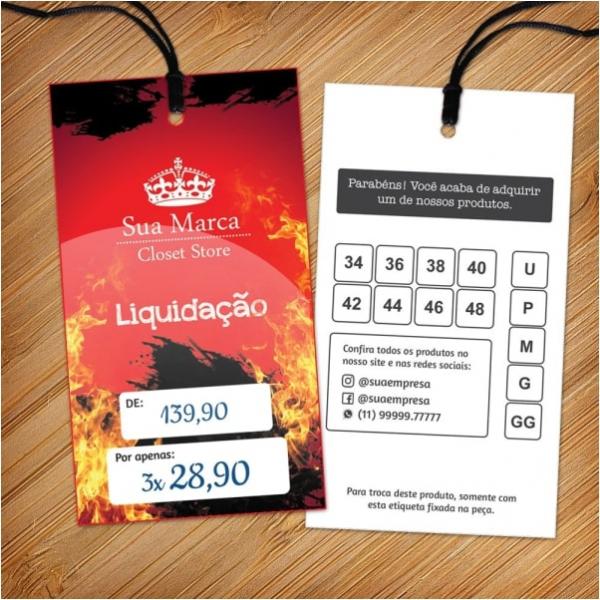 Tag 9x5cm Laminação Brilho 4/4 cores